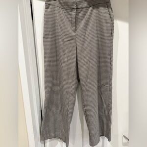 Women's Glen Plaid Wide-Leg Trousers - Gray